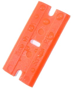 Orange Plastic Razor Blade