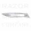 No. 23 stainless steel contour blade with curved cutting edge, elongated mounting slot, and Stanley England markings