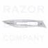 No. 23 stainless steel contour blade with curved cutting edge, elongated mounting slot, and Stanley England markings